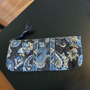 Vera Bradley Blue Paisley Pencil Case or Small Make-up Pouch